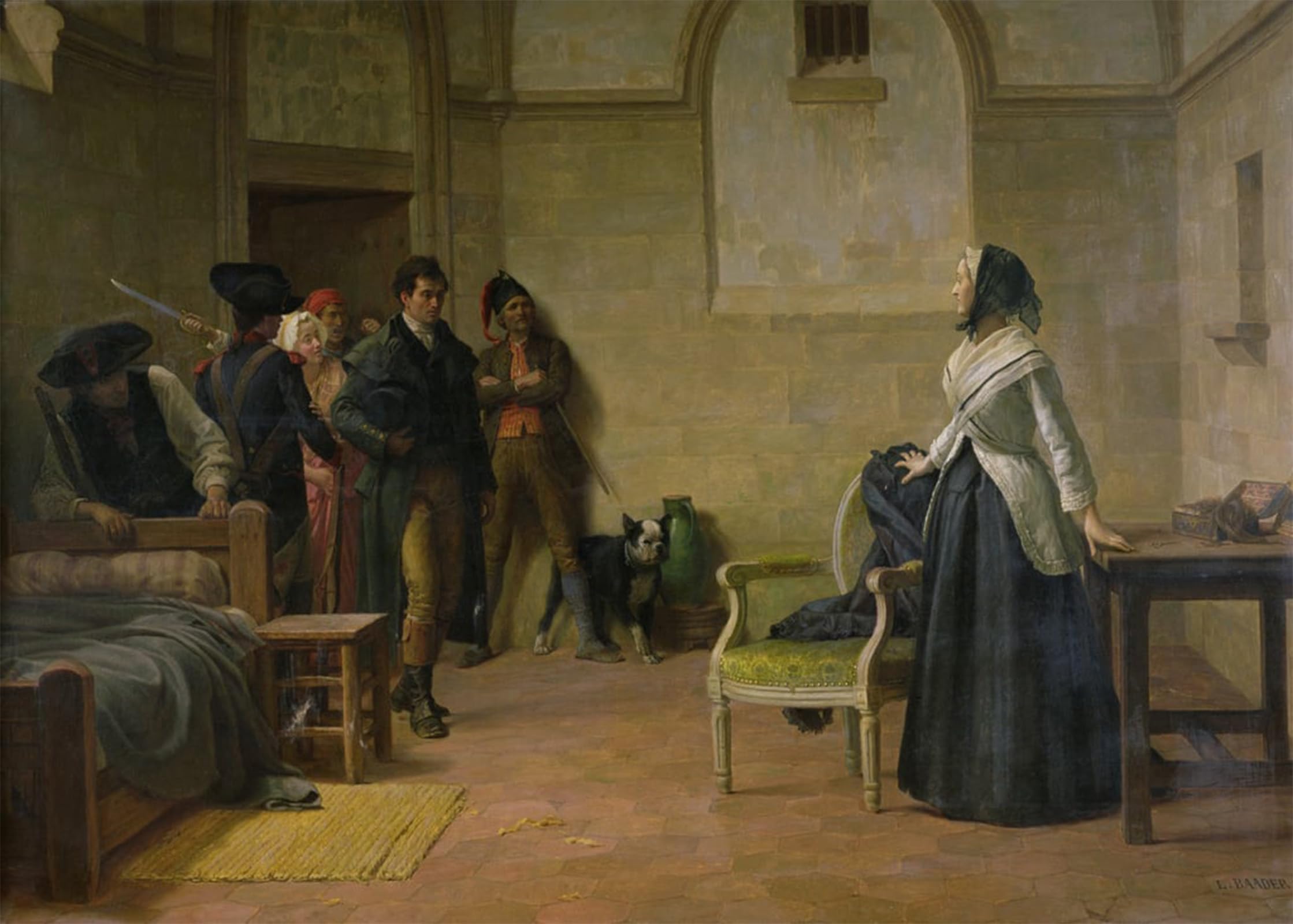 RZHRHJES Vintage Picture Wall Picture Painting Print Poster the Last Morning of Marie-antoinette by Louis Baader Abstract Wall Art Painting for Home Decor 60x90cm
