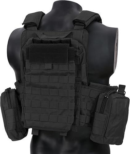 Miniatura 3 de Cilbmua Chaleco táctico de liberación rápida para hombres al aire libre Molle Airsoft chalecos ajustables transpirables con peso para CSentrenamiento