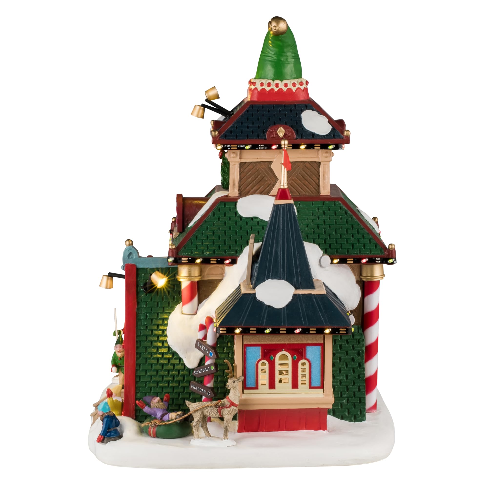 Lemax Elwood's Elf Lodge, a batteria (4,5 V), edifici illuminati, #45224