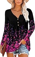 Vista 2 de Mystry Zone Womens Top Casual Blouse Button Up Ruffle Tunic Shirts Fit Flare S-3XL