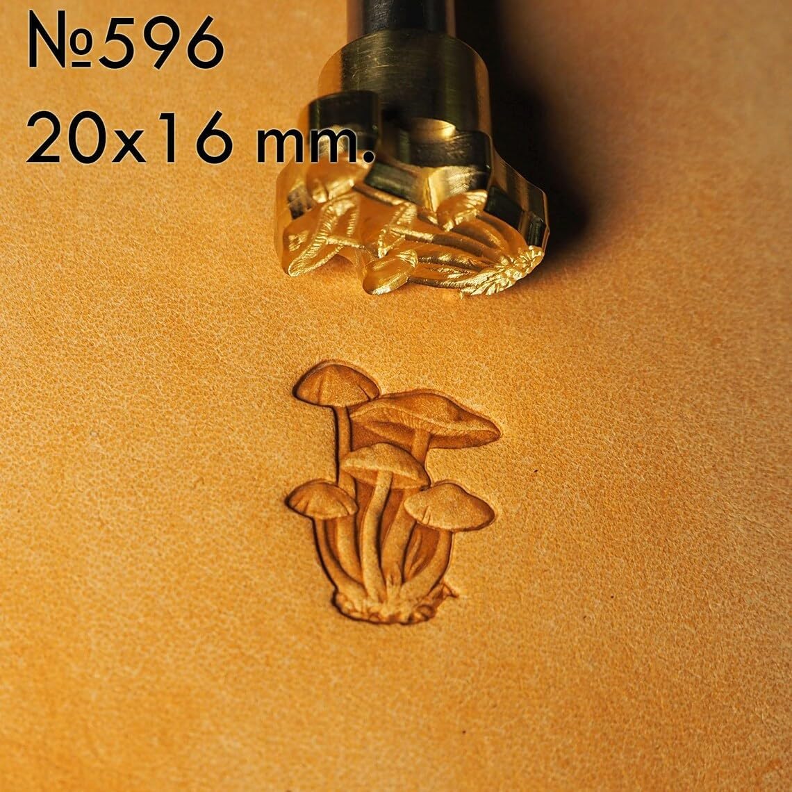 DandS ltd Leather Stamp Tool, Mushroom,Professional Steel Craft Tool for Leatherworking, Embossing, Carving & Stamping Leather Projects, Belts Wallets & DIY Projects Compatible with Mallet #596