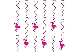 Beistle Pink Flamingo Hanging Swirls: Party Essentials for a Tropical Fiesta