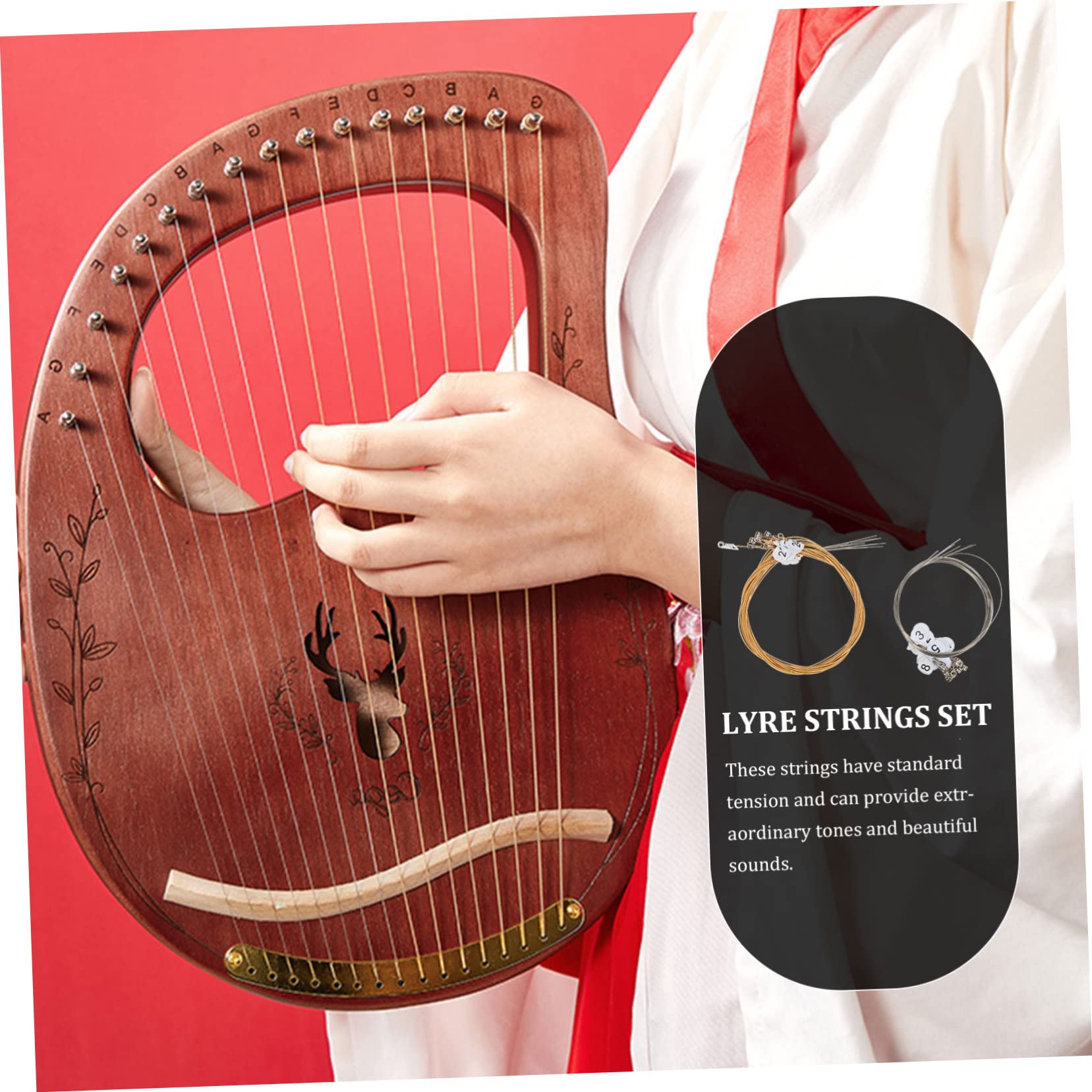 TOYANDONA 4sets Corde Per Lira Metallo Sostituzioni Pratiche Per Strumenti Musicali Accessori Lira Di Alta Qualità