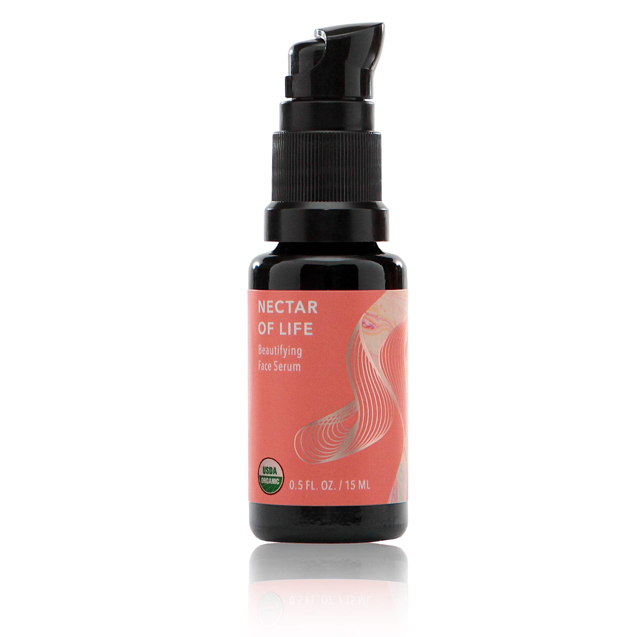 【化妆品】Nourishe Nectar of Life Organic Beautifying Face Serum | 15 ml, 0.5 fl oz | 100% Plant Based Ingredients | Pomegranate & Frankincense | Hydrating Serum & Brightening Serum | Facial Skin Care Prod