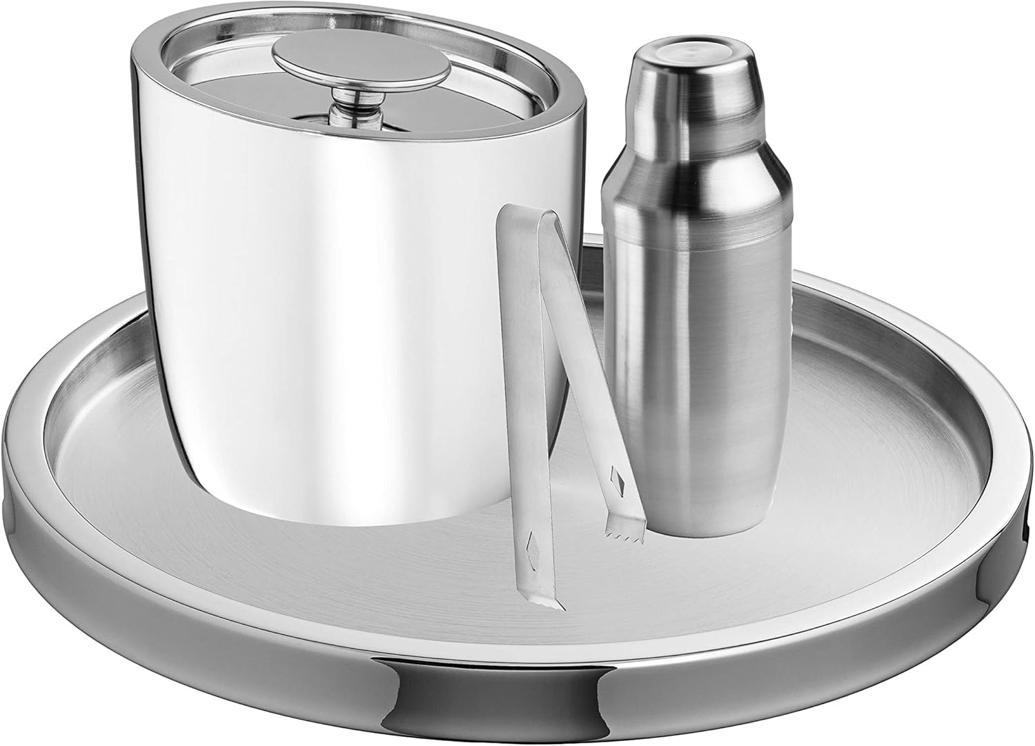 Kraftware 4 Piece Barware Set, Stainless Steel