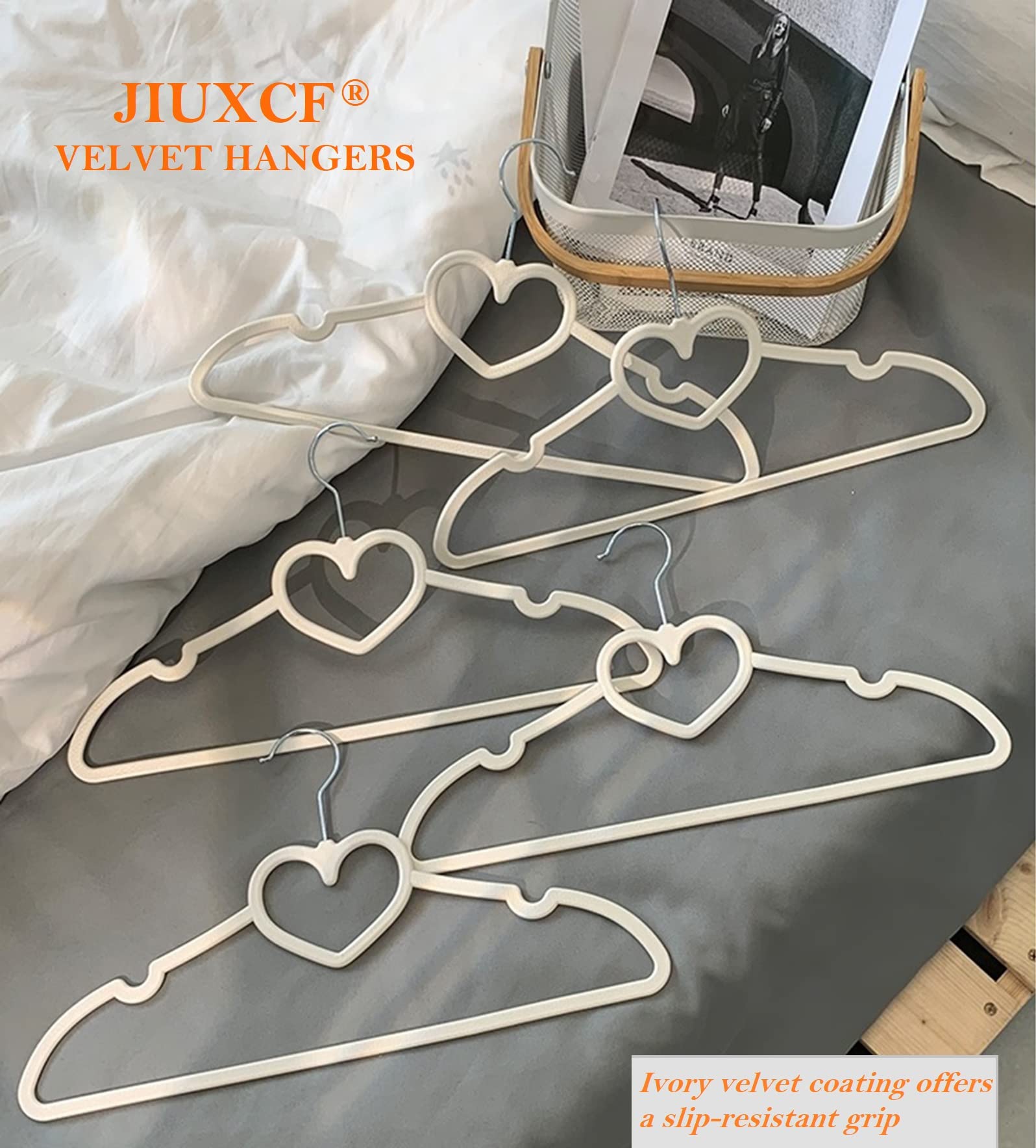 Techzoo 50 Grucce In Velluto Antiscivolo Ultra Sottili – Rosa, Ganci Girevoli 360°, Portata 4,5 Kg