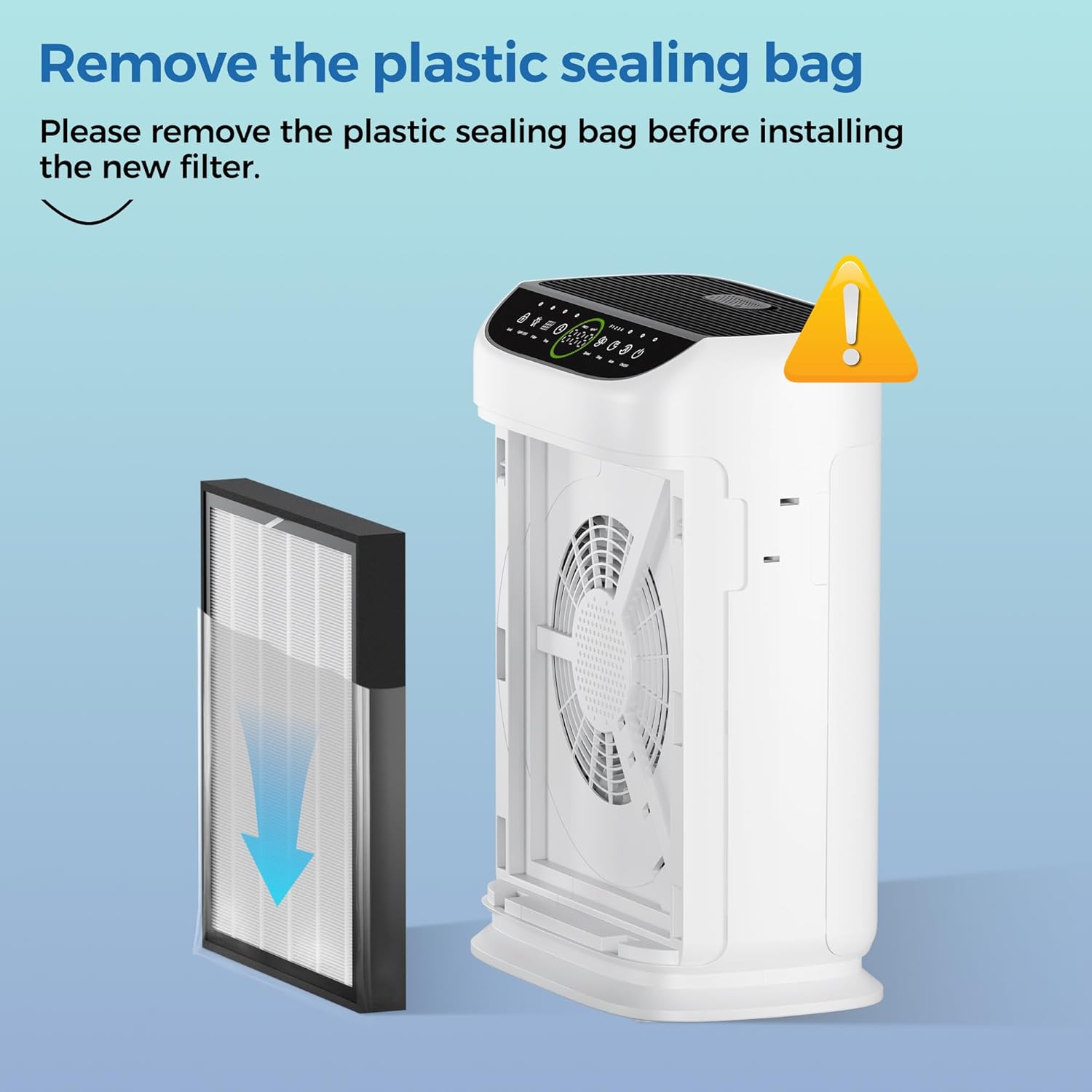 ZXBEER Replacement Filter Compatible with AP380 Air Purifier, 3-IN-1 HEPA and High-Efficiency Activated Carbon Filter for Home,2 Pack, Official - Image 9