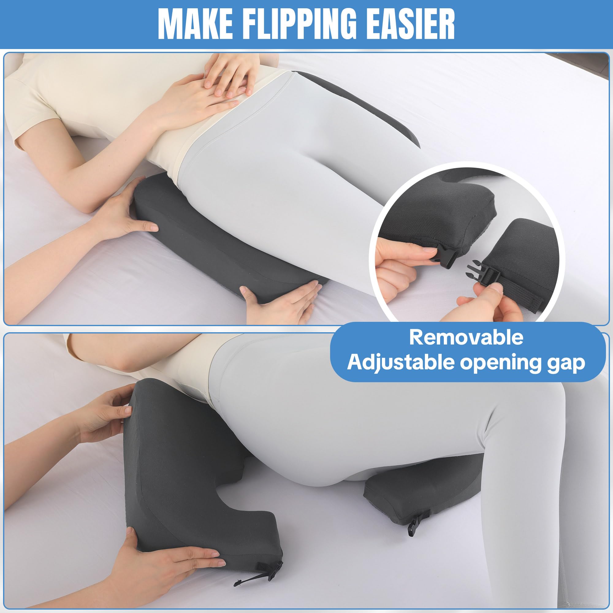 HOMBYS Cojines de espuma viscoelástica para aliviar el dolor de cama para el trasero, almohada de alivio de presión para dormir y sentarse, cojín para úlceras de cama en las nalgas, almohada de