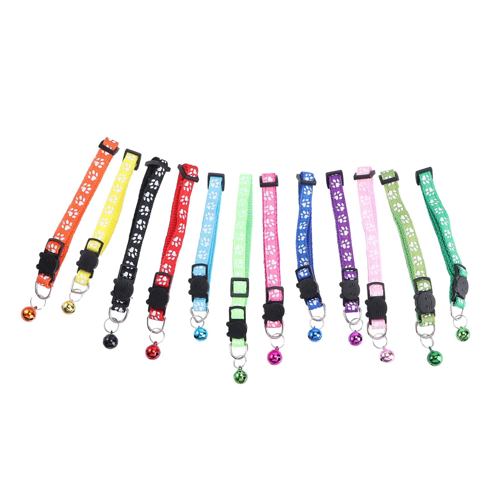 Colliers pour chats et chiens en nylon lot de 12 pièces réglables
