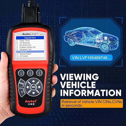 Miniatura 7 de Autel AutoLink AL619 OBD2 Escáner ABS, SRS Herramienta de escaneo de airbag, Apague ABS, Luces de advertencia de airbag, Prueba lista, Ver. avanzado