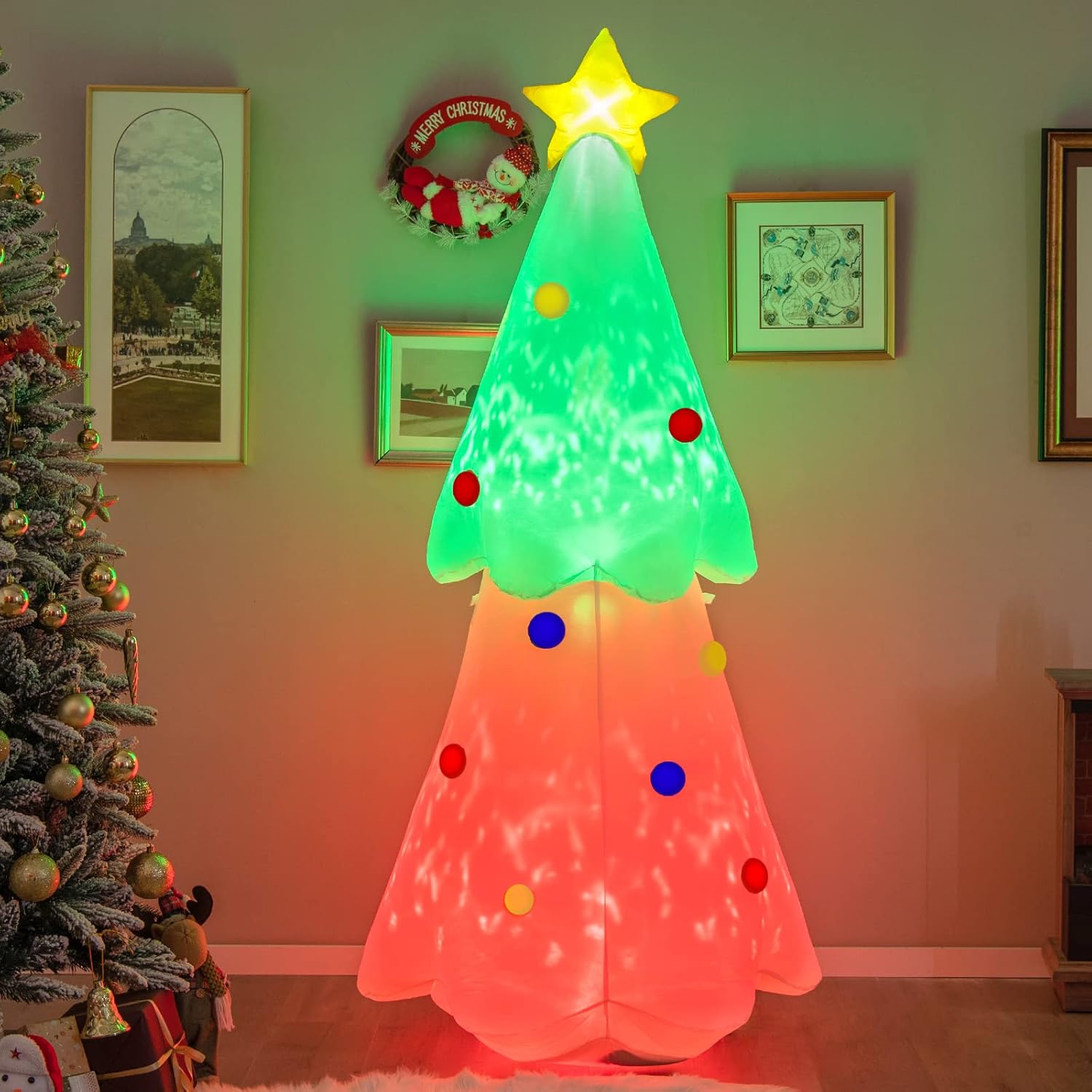 6.2FT Inflatable Christmas Tree, Blowup Xmas Tree with
