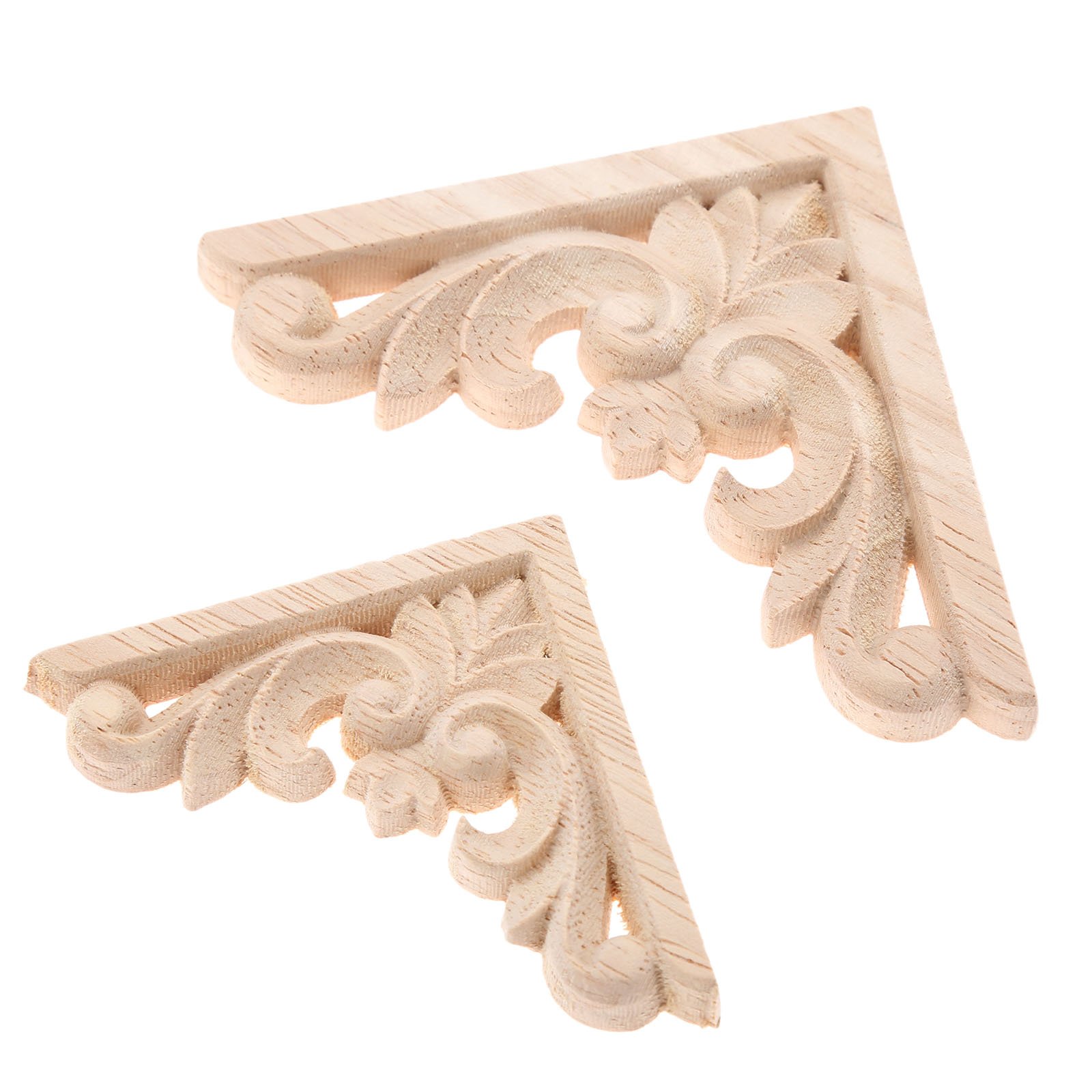 Rzeźbione drewniane nakładki narożne, Dąbowa aplikacja narożna z rzeźbą w drewnie do mebli domowych Szafka ścienna 6 cm/8 cm(6x6cm)