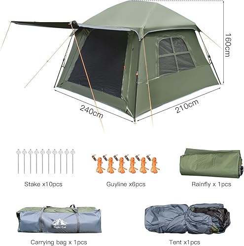 Miniatura 8 de Tienda de campaña para un 1 a 2 personas ligera impermeable para camping y senderismo, tienda para adultos niños exploradores fácil configuración de