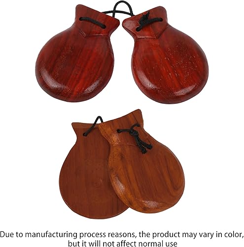 Miniatura 6 de BQLZR Castañuelas españolas de caoba profesional, castañuelas de percusión de madera de percusión, instrumento musical para musical, 2.244 in x