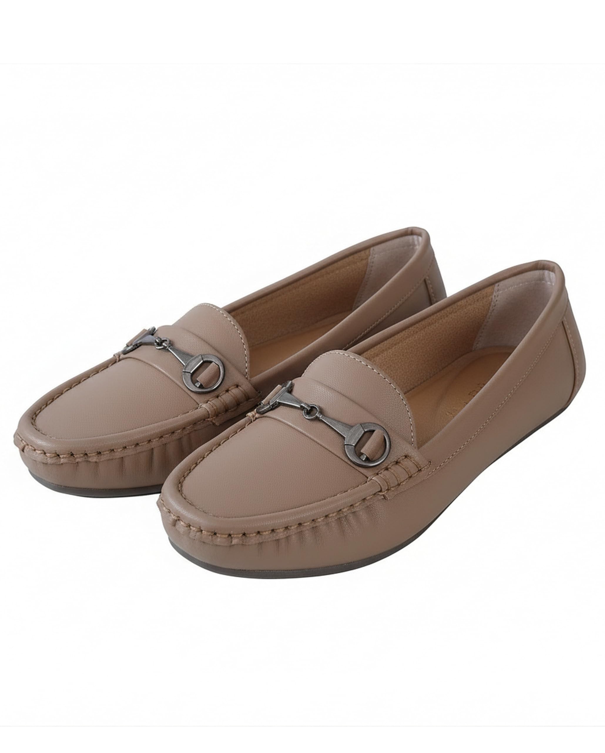 Women’s Metal Detail Slip-On Loafers | Cushioned Comfort Flats | Lightweight Office & Casual Shoes | Anti-Slip Sole Footwear-image-20