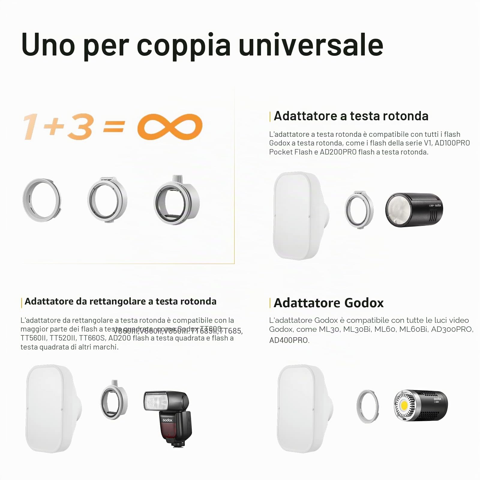 Godox ML-CS1625 Tenda morbida per V1 V1Pro V100 AD100PRO AD200PRO AD300PRO