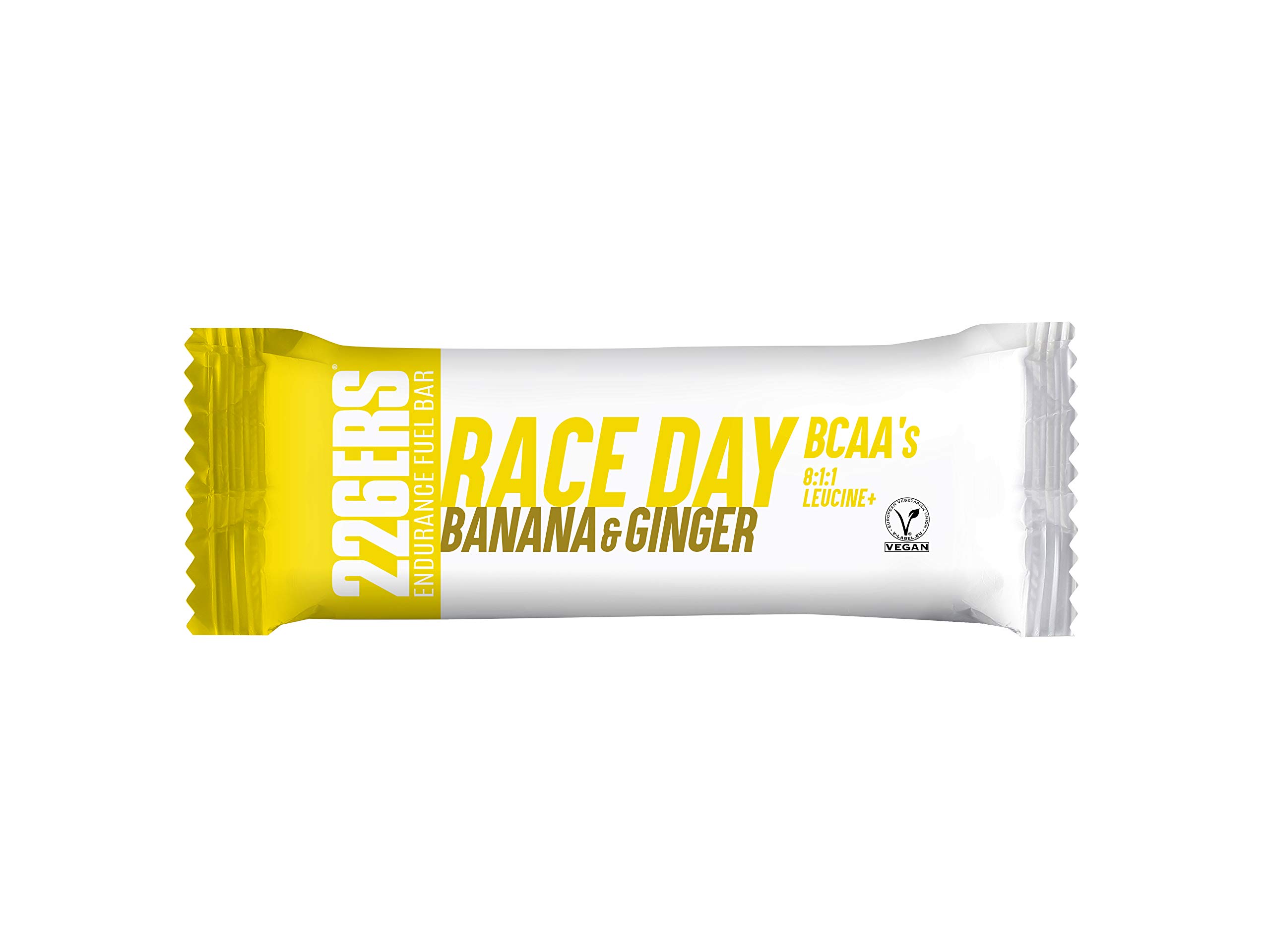 226ERS Endurance Fuel Bar Race Day | Barres Energétiques Végane pour une Meilleure Endurance avec BCAA's 8:1:1 et Vitamines, Banane et Gingembre - 30 barres x 40gr