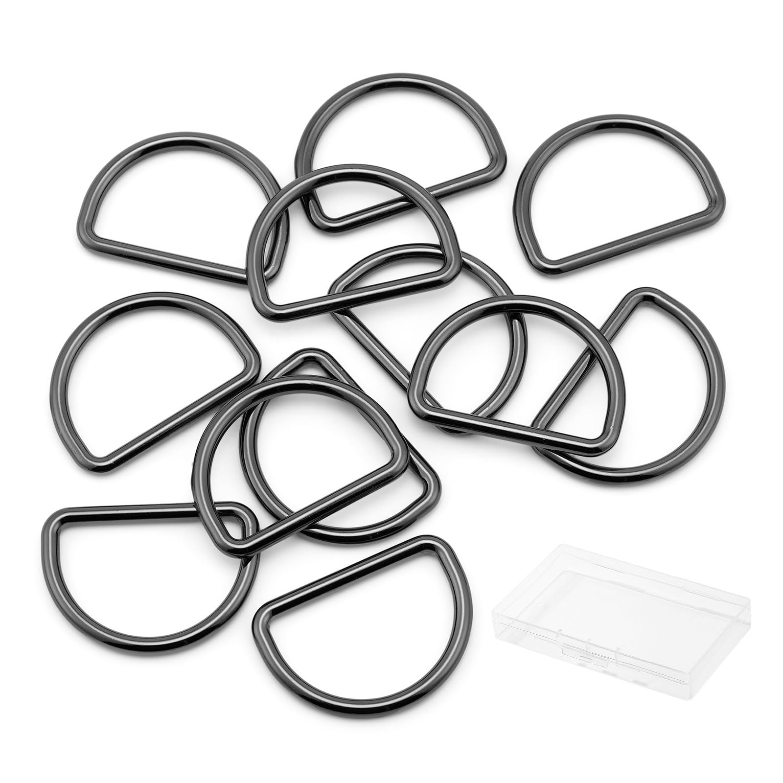QIUTIMIY Anilla en D de metal resistente soldada para costura, bolsos, mochilas y correas