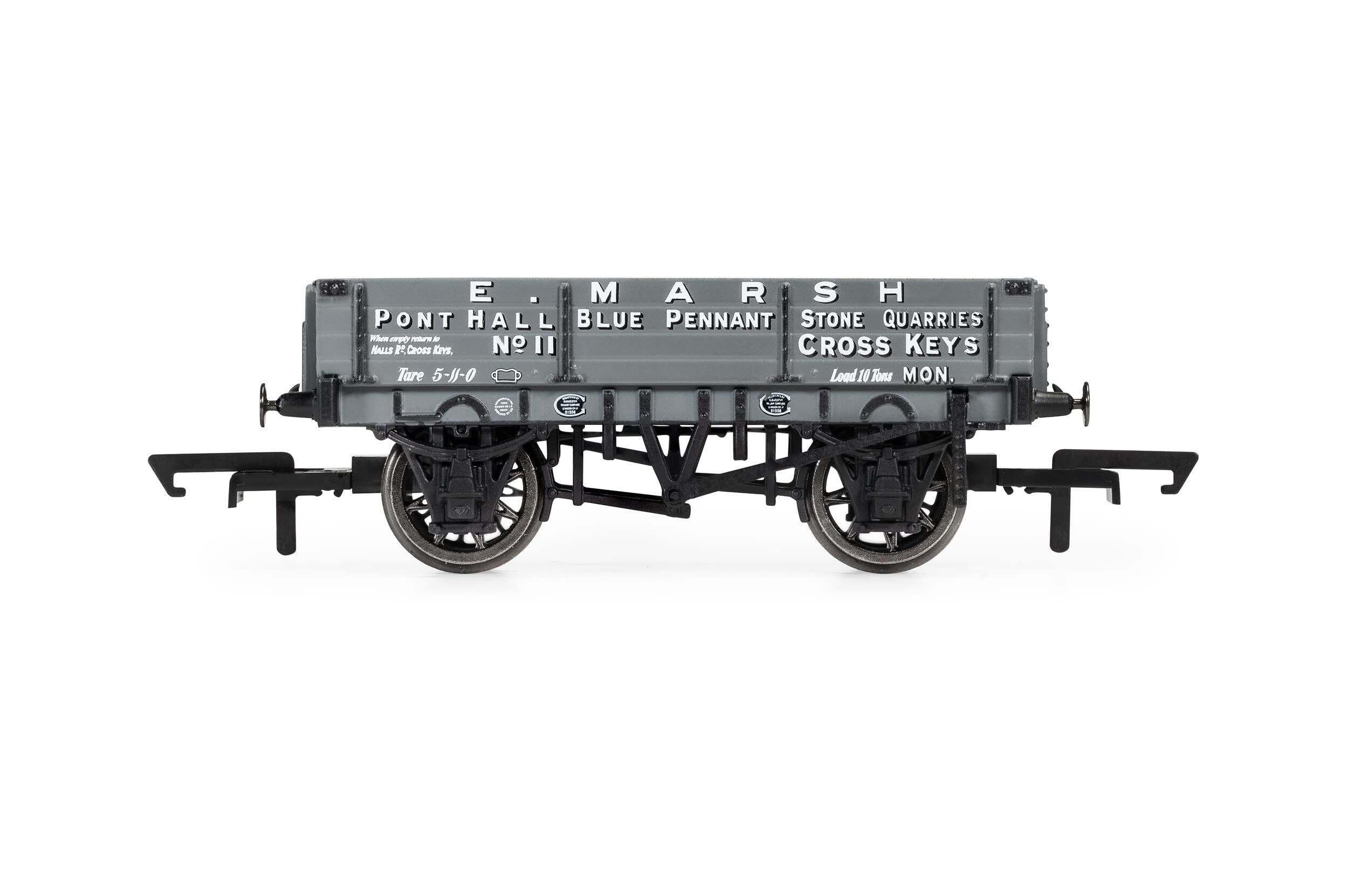 Hornby Wagons - R60189 3 Plank Wagon, E. Marsh - Era 3 Train Toy, 00 Gauge Wagons & Freight for Train Set, Models for Adults - 1:76 Scale Model Gift