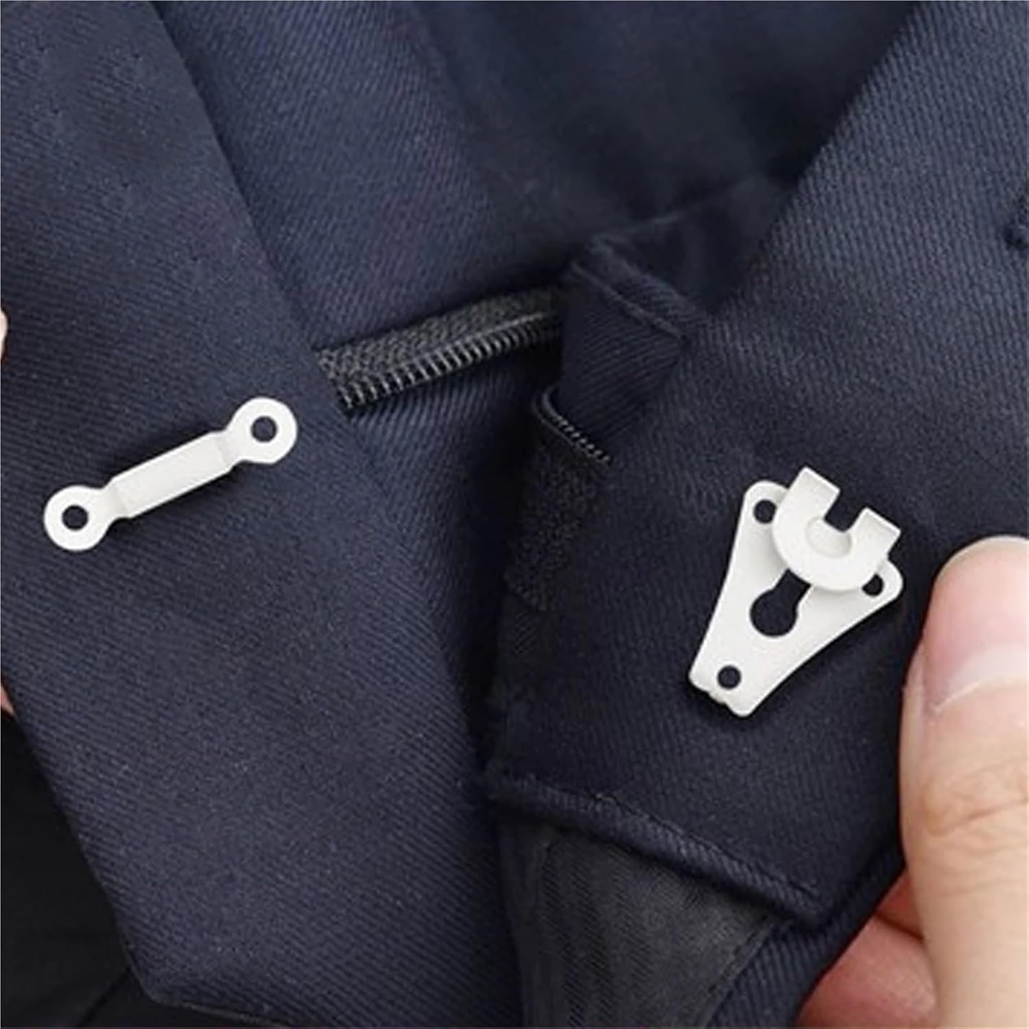 100 Pieces Metal Pants Hooks Reusable Detachable Electroplating Eye Closure(Silver White)