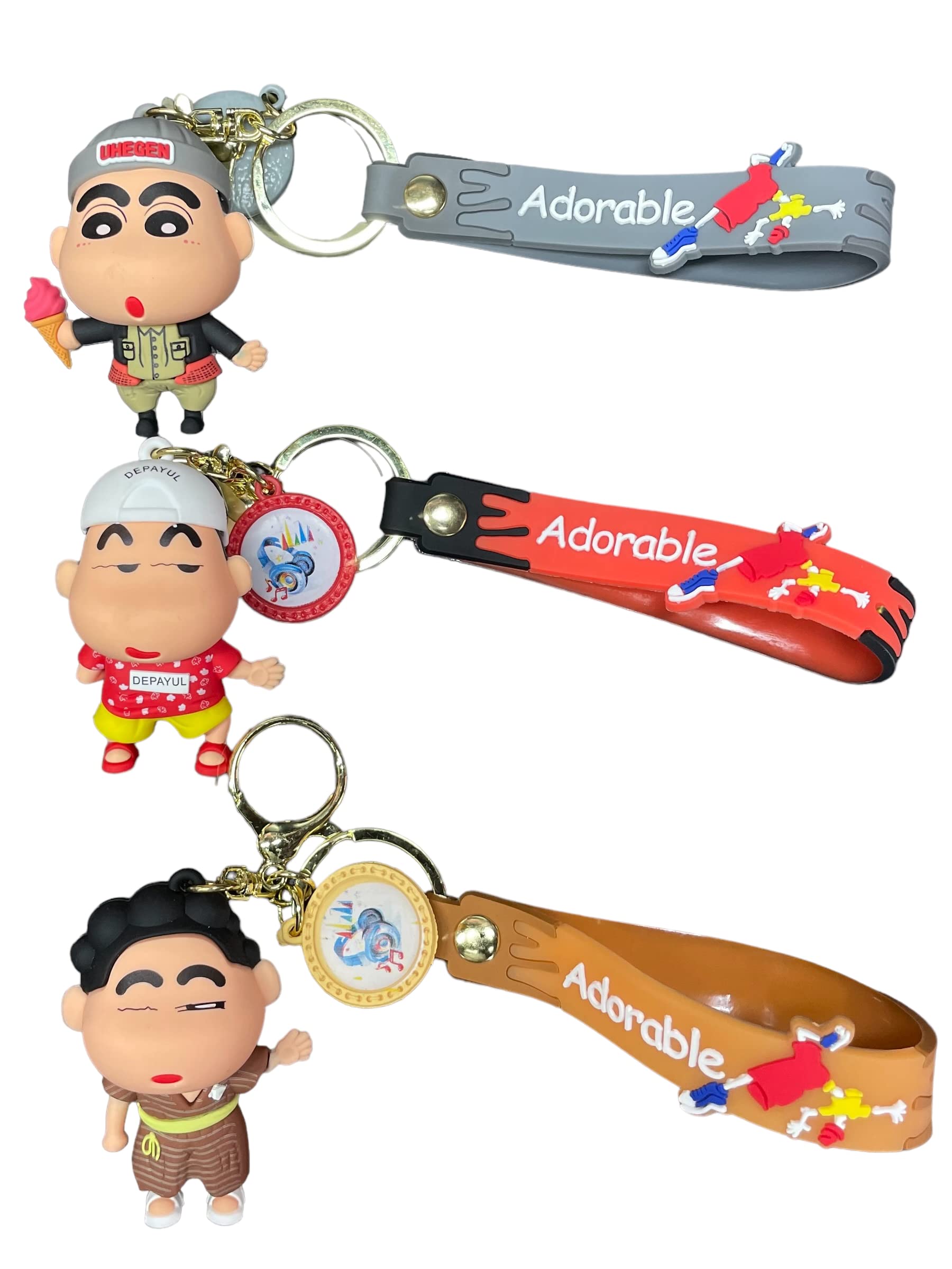 Cartoon Keychain PVC Charms Gift for Friends Girls Birthday Valentine's Day, Mother's Day, pack 1