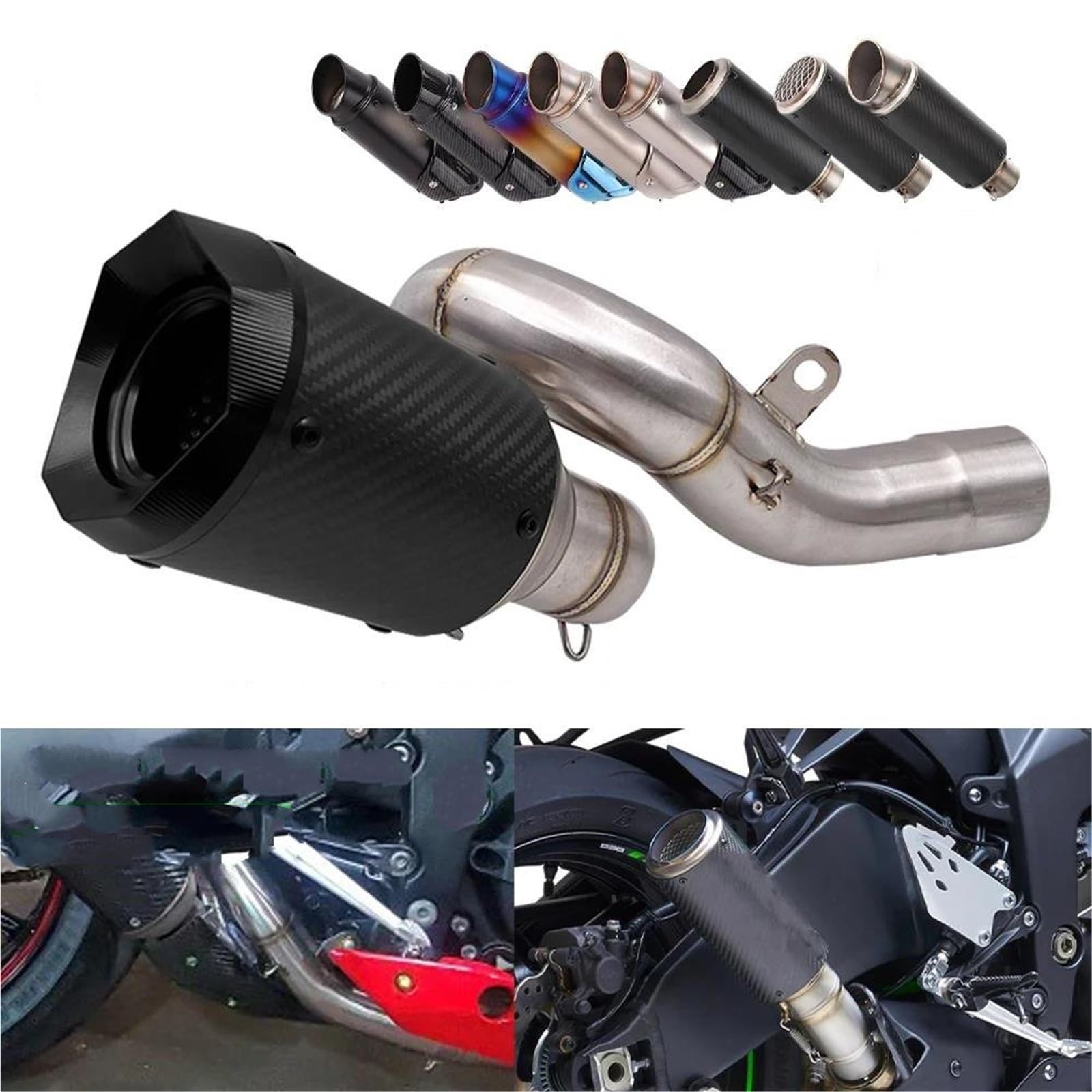 Amazon.co.jp: に適合するZX6R に適合するZX636 2009-2021 バイク排気
