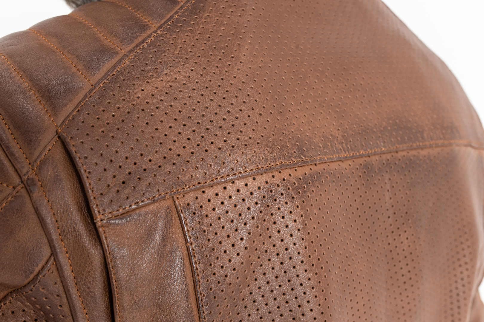 John Doe Giacca in pelle Storm I Giacca da moto I Uomo I Tobacco