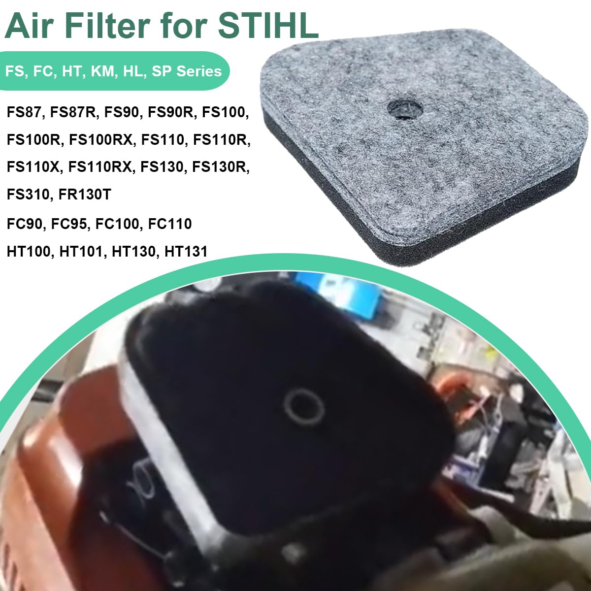 Filtres à Air pour Stihl FS87 FS90 FS90R FS100 FS110 FS130 FS310 HL100 HL90 HL95 HT101 HT100