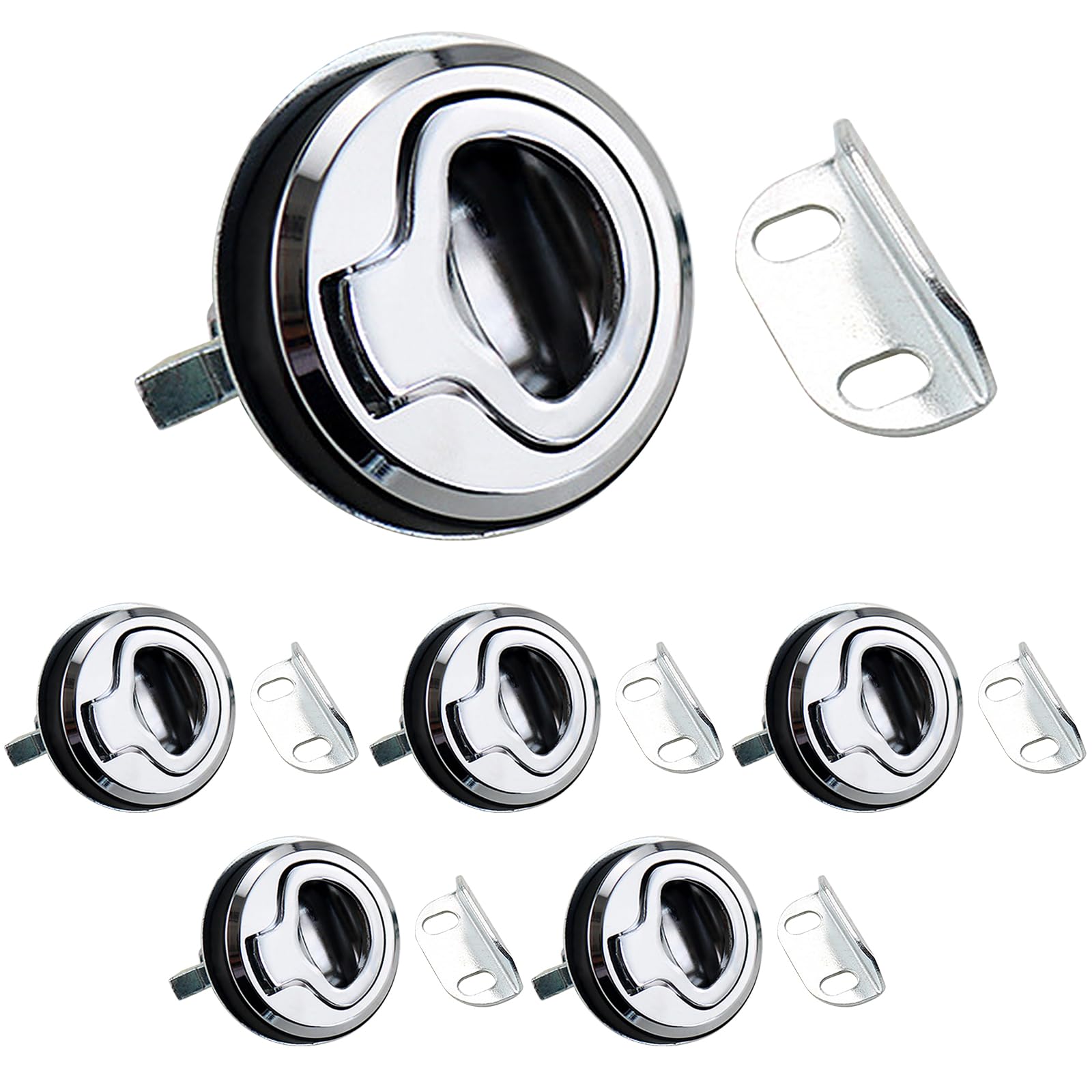 Pull Lock, Latch Flush Hatch Locker, Pull Lift Hatch Fallenschloss, Möbelschloss Verriegelung Möbelgriff Push Lock für Wohnmobil Camper Camping Boot Caravan Schrank Cabinet