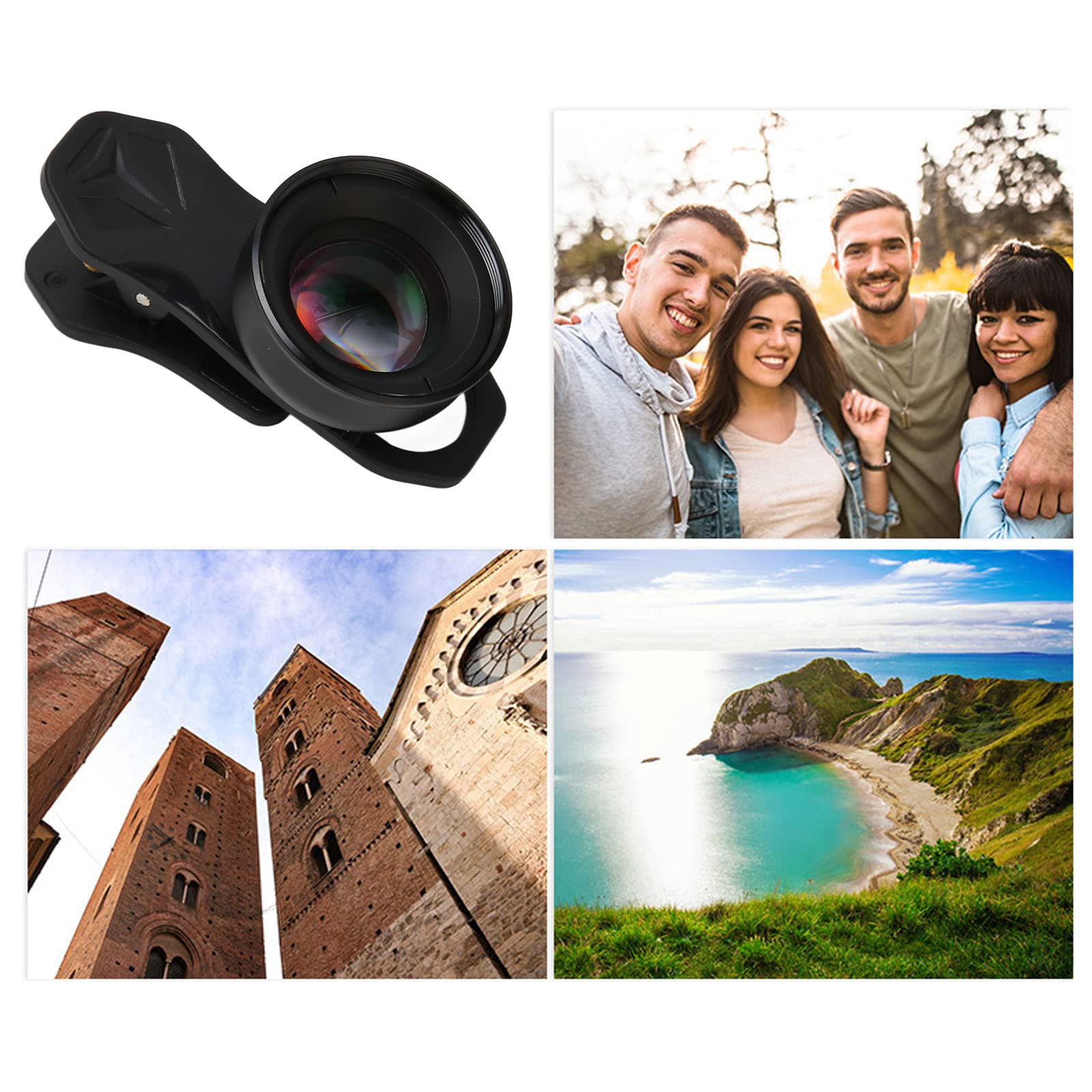 Lente de Cámara para Teléfono Inteligente, Lente Macro para Cámara de Teléfono APL HB de 100 Mm, Kit de Lentes para Teléfono Celular con Clip Compatible con Teléfono iOS para