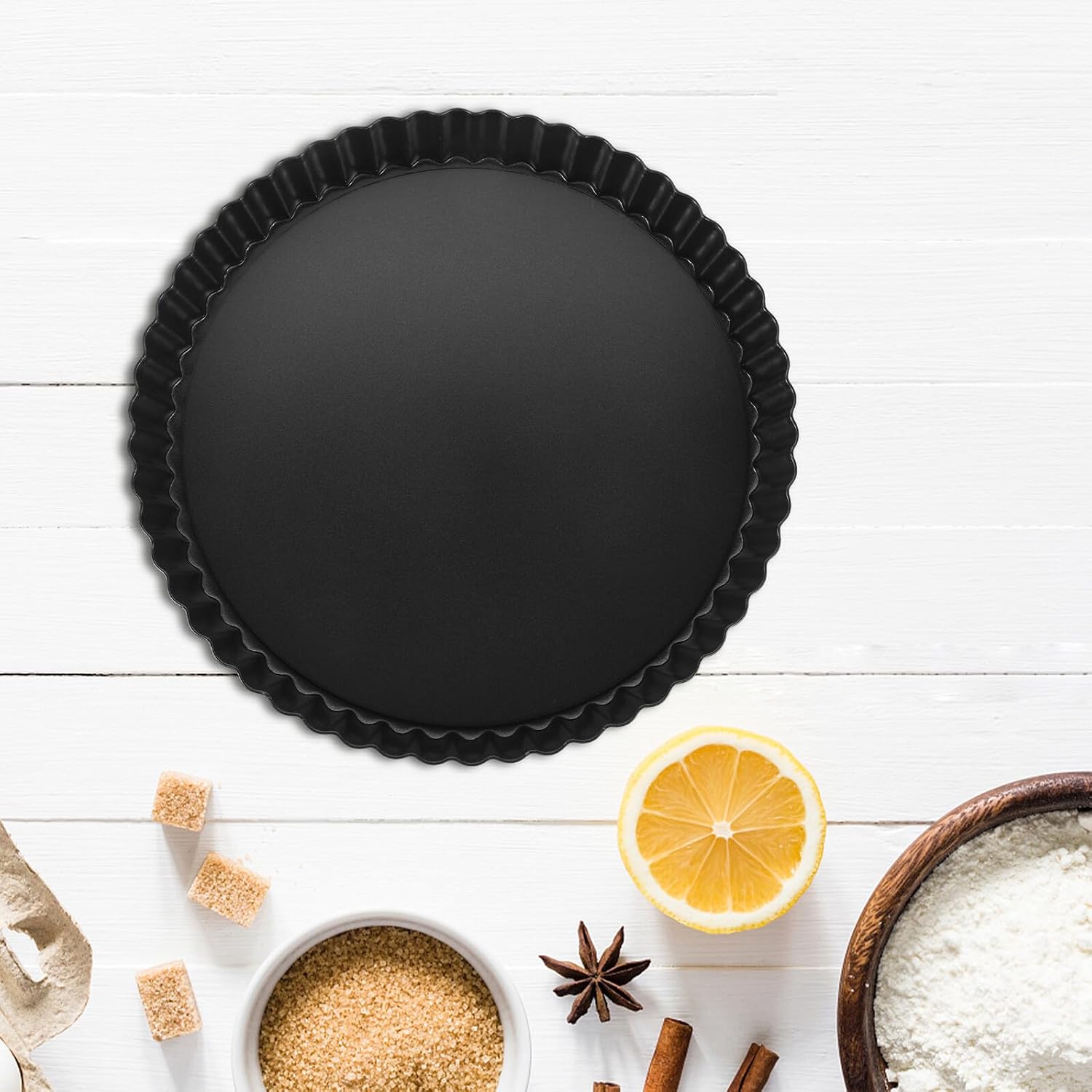 BESPORTBLE Cake Pan with Removable Bottom, Nonstick Carbon Steel Tart Pan