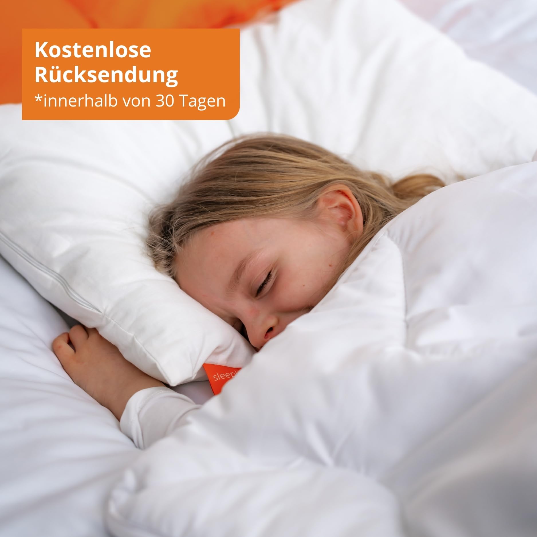 sleepling Kinderwagenkissen 80x80 cm, Baby Daunendecke, Kissen für Kinderwagen aus 100% Baumwolle, 400 gr. Federn & Daunen, Downpass, Kinderwagendecke 80 x 80 cm, Waschbar, Made in EU
