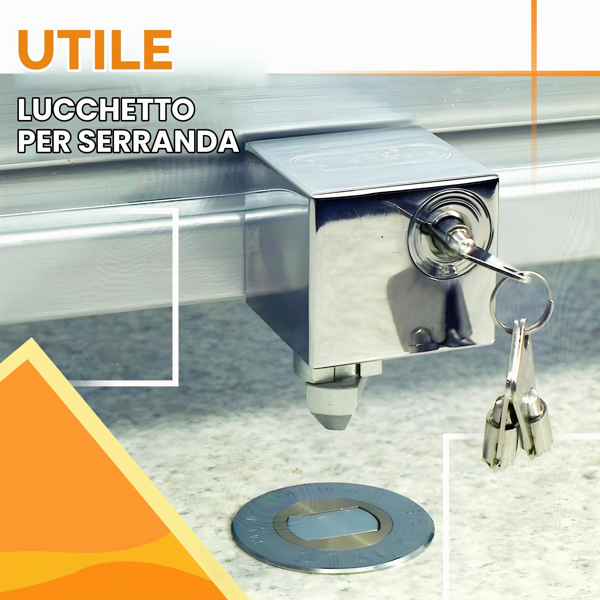 DOJA Barcellona | Serratura Garage | 2 Serrature Garage Avvolgibile | Chiusura per Porta Rimessa con Stelo Tipo Arpione | Serratura di Sicurezza | Serratura Serranda, Persiane, Porta Metallica