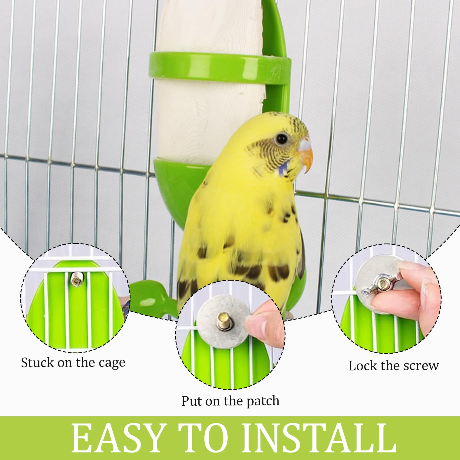 2pcs Cuttlebone Holder for Bird Cage, Plastic Food Holder for Cuttlebone for Birds, Parakeets, Cockatiels, Budgies and Finches - Cuddle Bones Feeding Rack - image 3