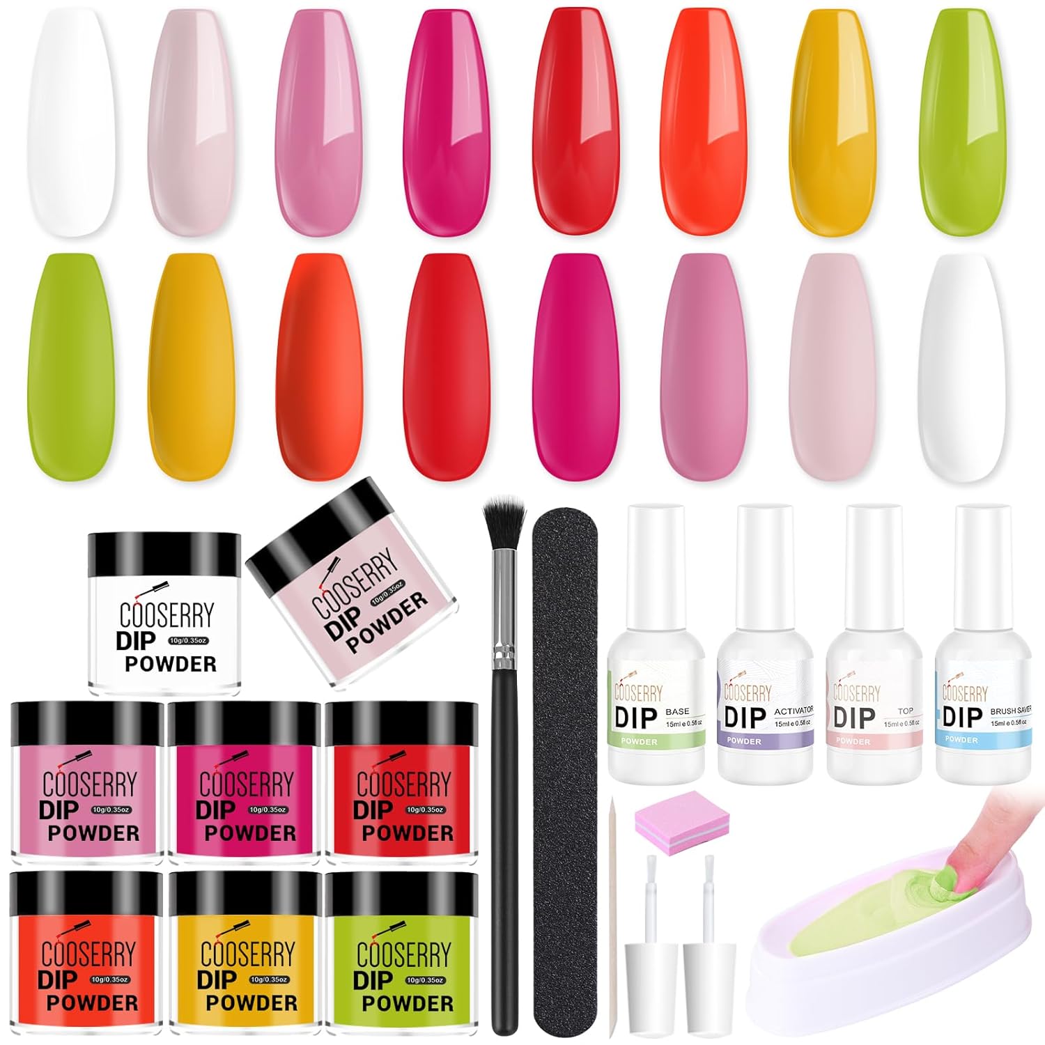 Cooserry Dip Powder Nail Kit All Seasons Dip Nails Powder