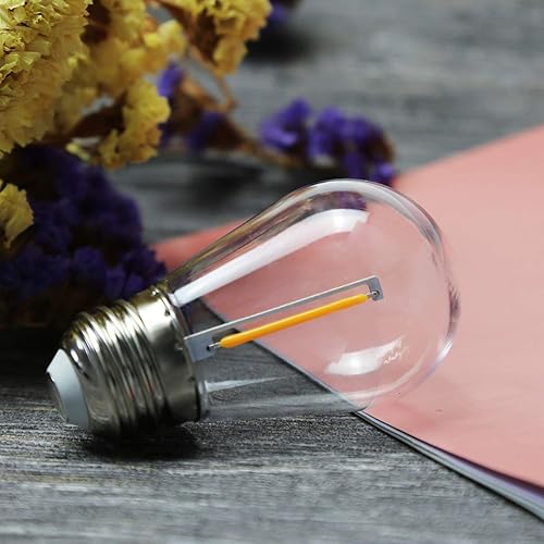 Miniatura 3 de Paquete de 25 bombillas LED S14 para tiras de luces al aire libre, inastillables, equivalente a 10 W, bombilla LED para reemplazar bombillas de