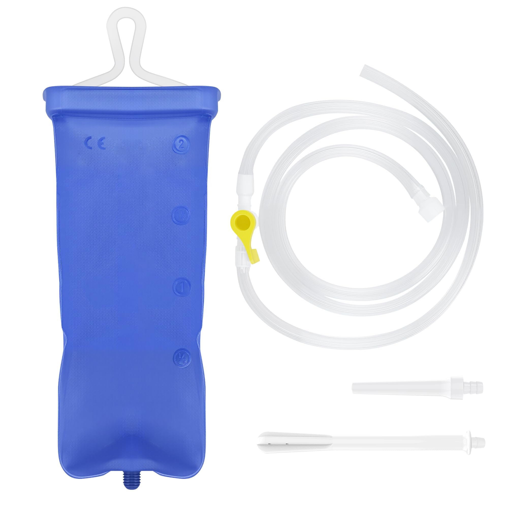 TopQuaFocus 1.8Quart Enema Irrigator Home Coffee Enema Bag Kit for Colon Cleansing Portable Enemas for Men Women Colonic Cleanse 4.59 FT Hose