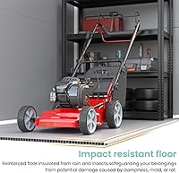 Vista 6 de UDPATIO Cobertizo de almacenamiento al aire libre de 5 x 3 pies, cobertizo de jardín de plástico para bicicleta, bote de basura, herramienta