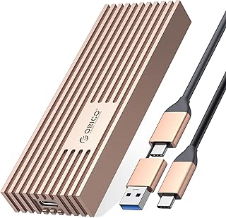 ORICO M.2 NVMe SSD Enclosure to 20Gbps USB3.2 Gen2x2 USB-C PCIe Adapter for NVMe M-Key/M+B Key SSD 2230/2242/2260/2280, Aluminum M2 External SSD Case(Cooling Vest, UASP, Trim) SSD Max 4TB-M233-RG