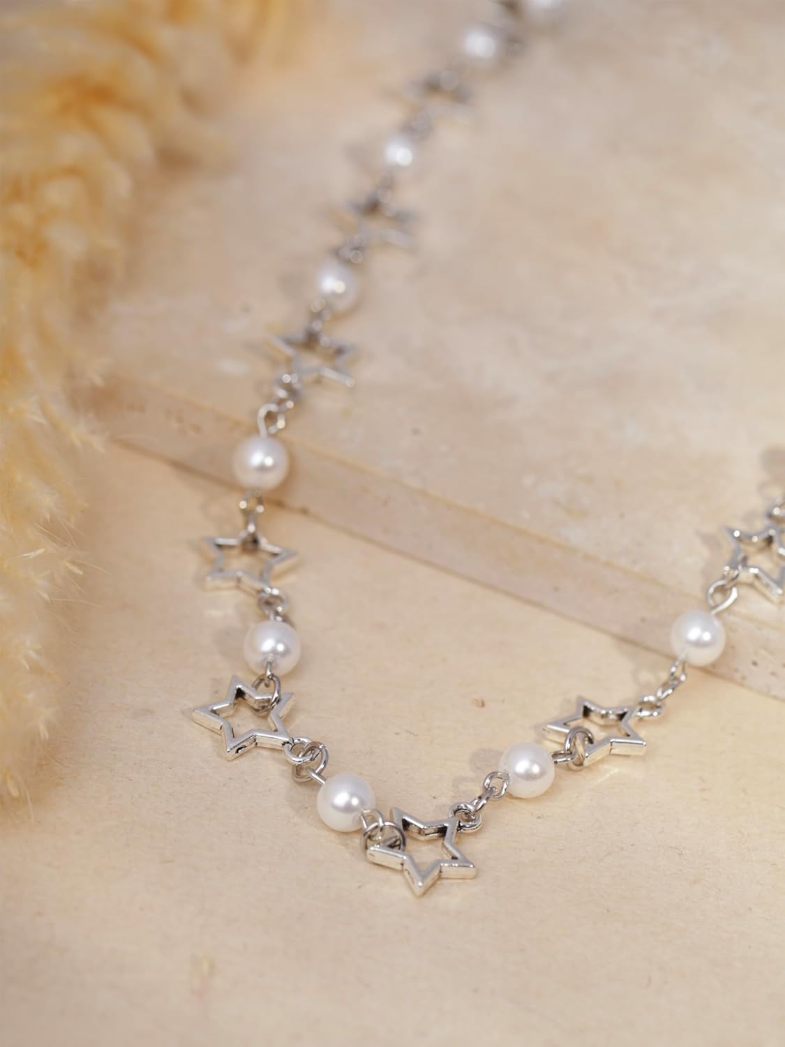 Sacina Star Imitation-Pearl Choker, Star Necklace Y2k, Emo Grunge Y2k Necklace, Christmas Jewelry Gift For Women - Image 5