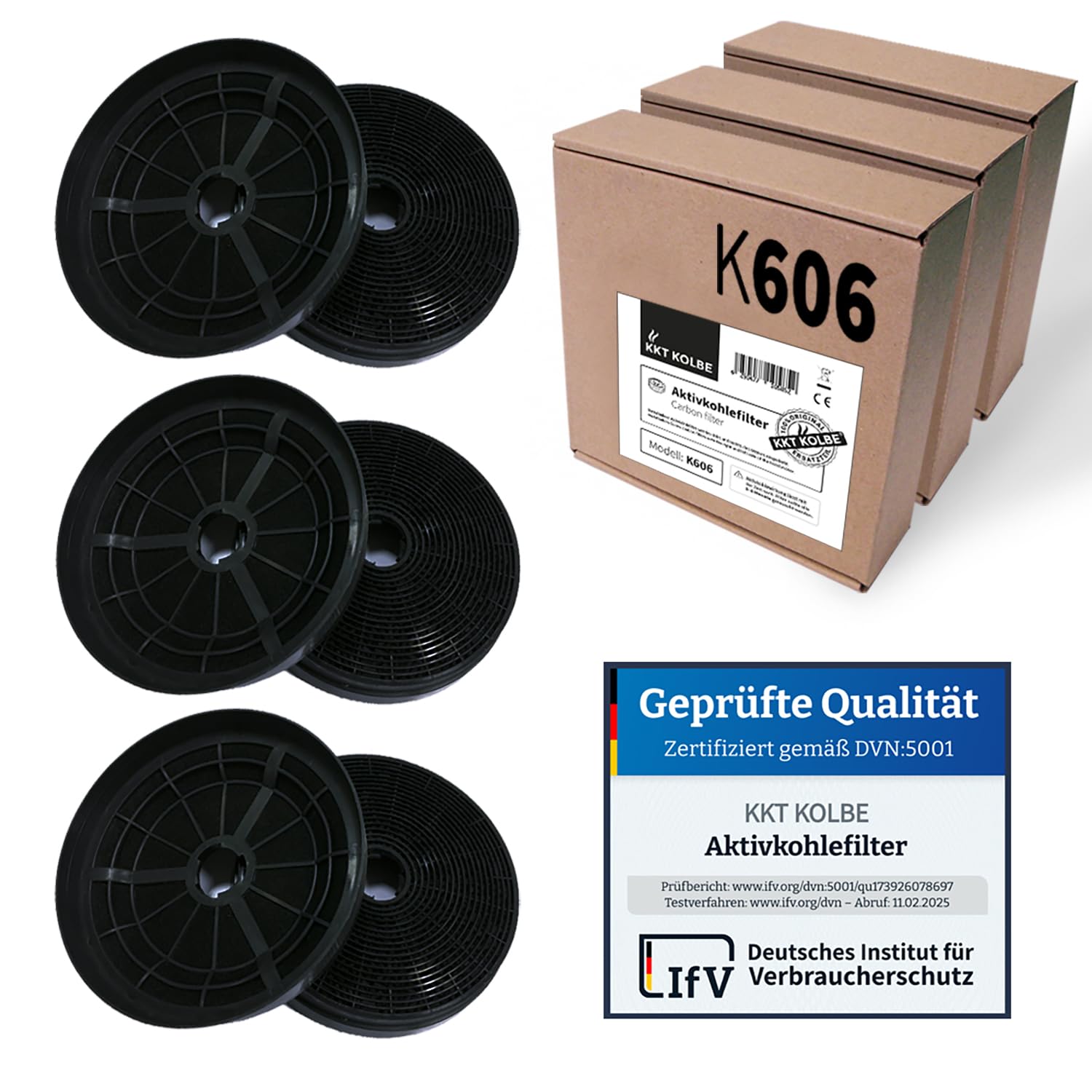 KKT KOLBE Zestaw 3 filtrów z węglem aktywnym K606 do okapów kuchennych / = K122 / ST1 / CF110 / do ART406 / ED/S/W / CUBE60S / CURVEx06S / FREEx004TC / HERMESx06S /x07SM / INTEGRA606 / LIBERA x07SM