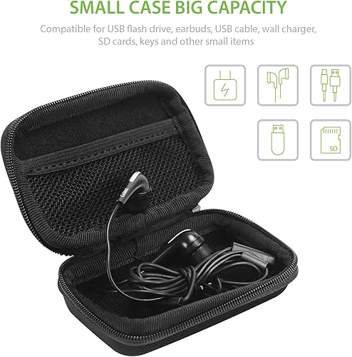 Miniatura 7 de Cellet Funda de EVA compacta de viaje portátil compatible con Apple Air Pods Pro 2, Air Pod, auriculares Bose Galaxy Buds2 Pro, Buds Live,