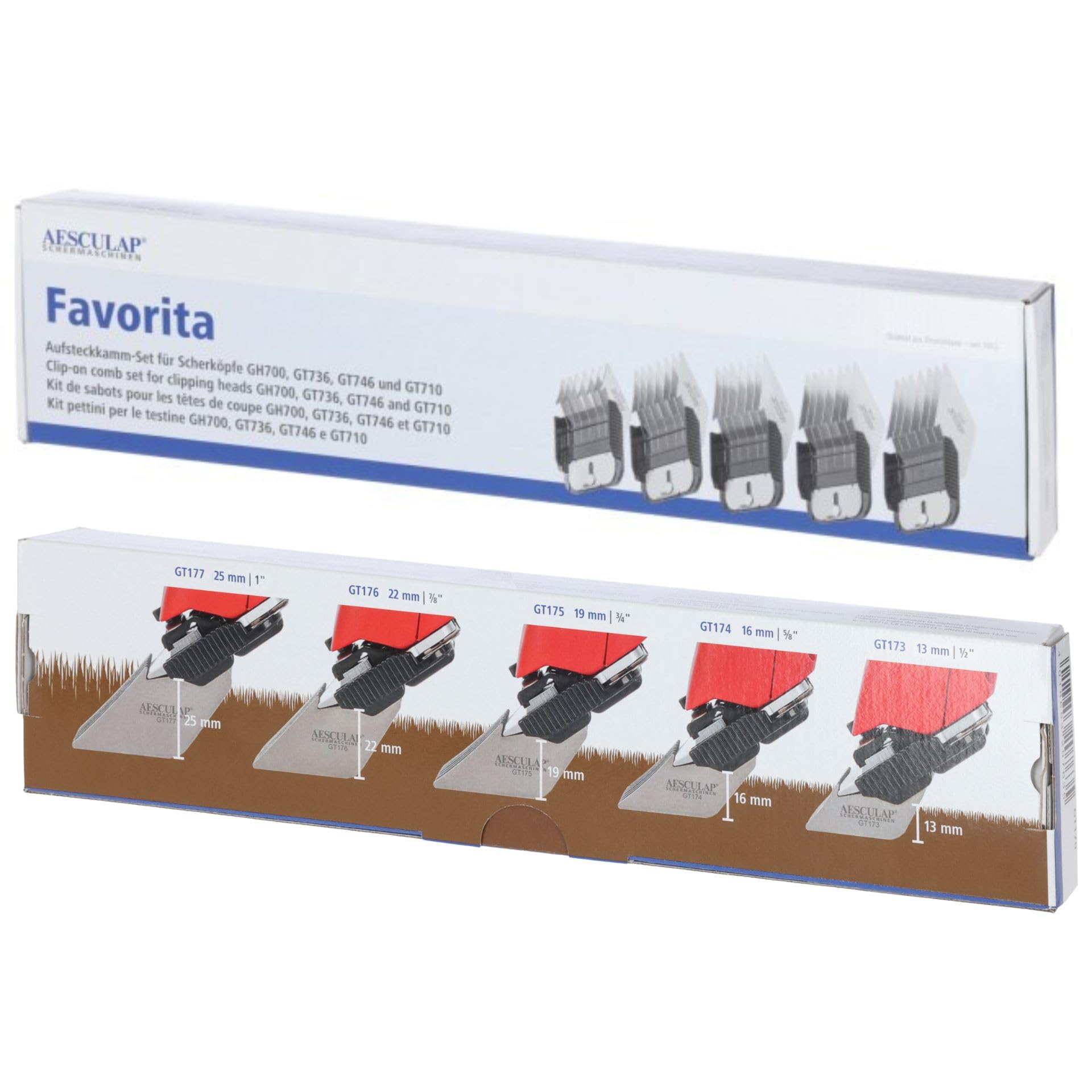 Agrarzone Edition Aesculap Favorita CLi Tondeuse à poils d'animaux de compagnie sans fil avec kit de peigne à clipser | Tondeuse professionnelle ergonomique pour chiens et chevaux | Affichage LED