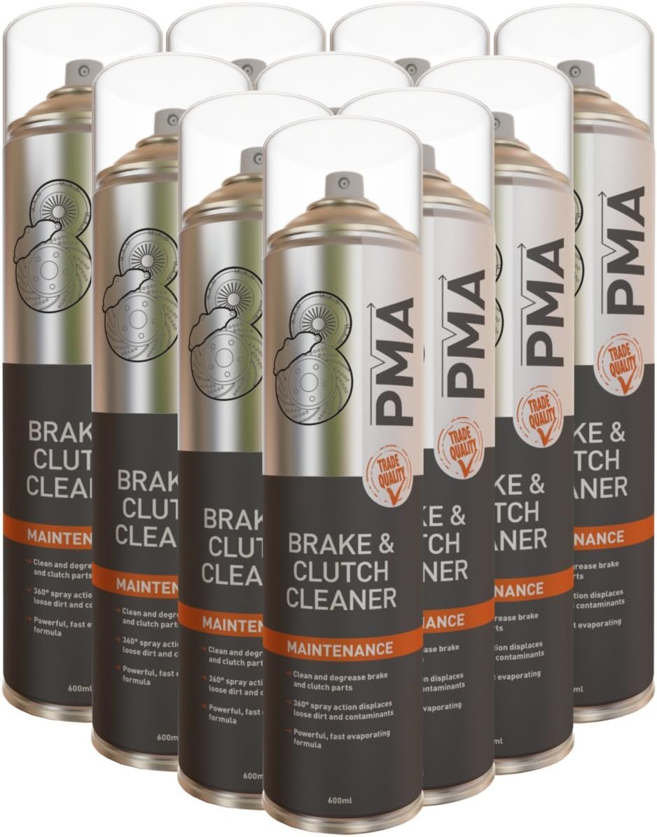 (PACK OF 10) PMA Trade Quality Brake & Clutch Cleaner Large 600ml Tin - solvent cleaner degreaser