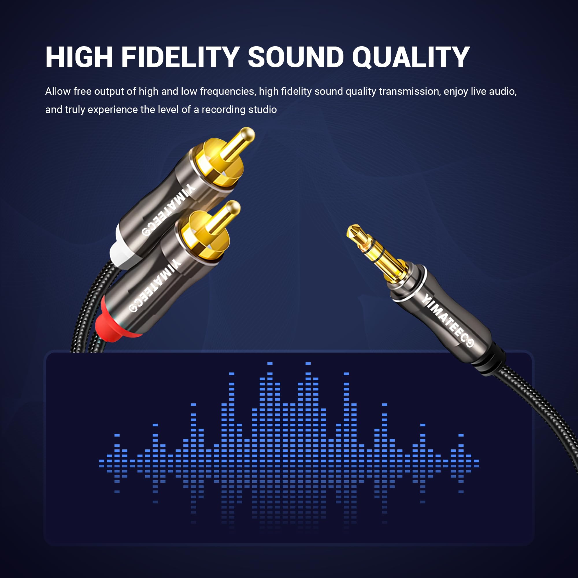Splitter per cuffie 3,5 mm, 1 m, adattatore per microfono maschio a 2 femmina, cavo splitter a Y 2 in 1 placcato oro stereo, PC, laptop(1 m/39 pollici, marrone)