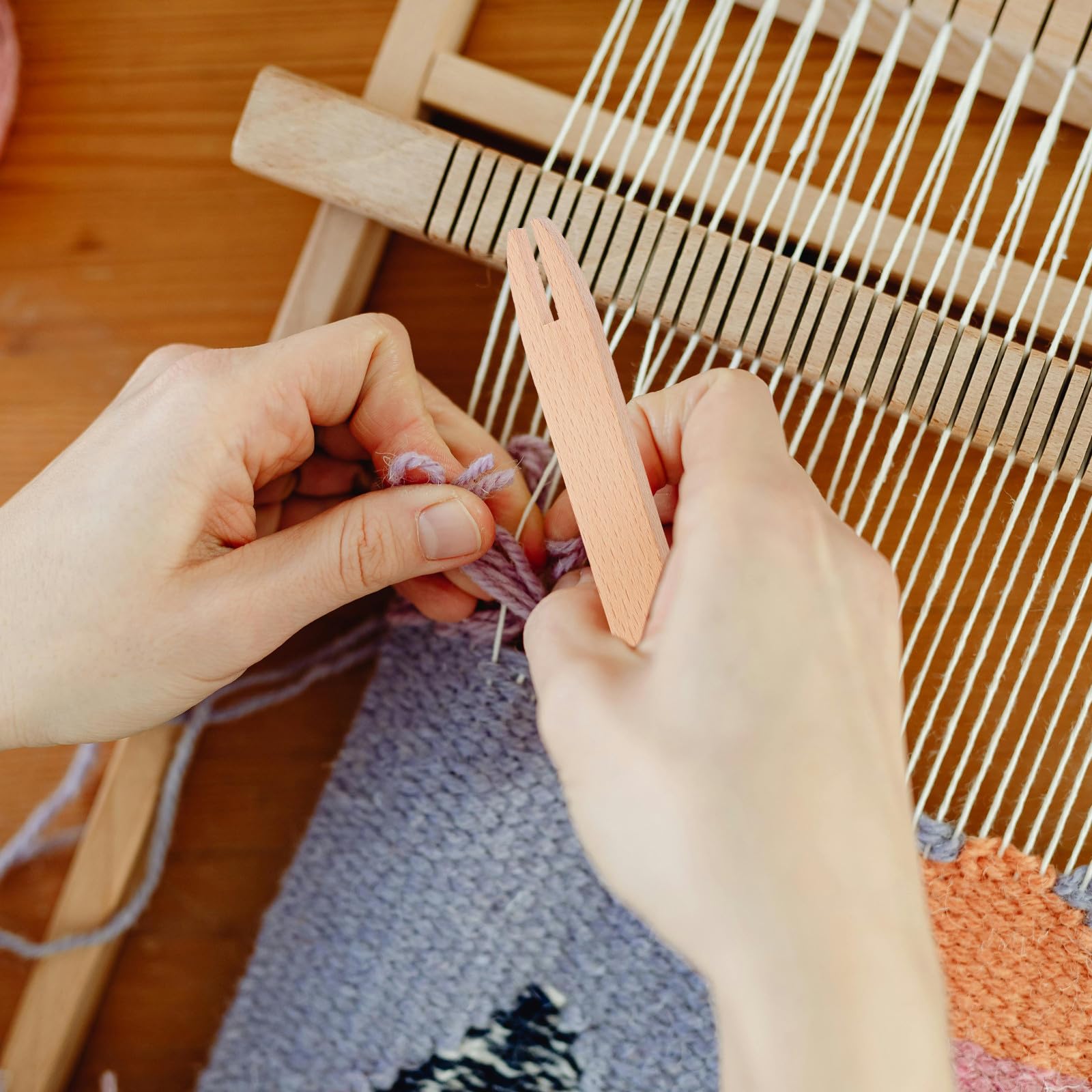 BESPORTBLE 20 Stück Holz Webschiffchen für Schal und Pullover, 2 Größen