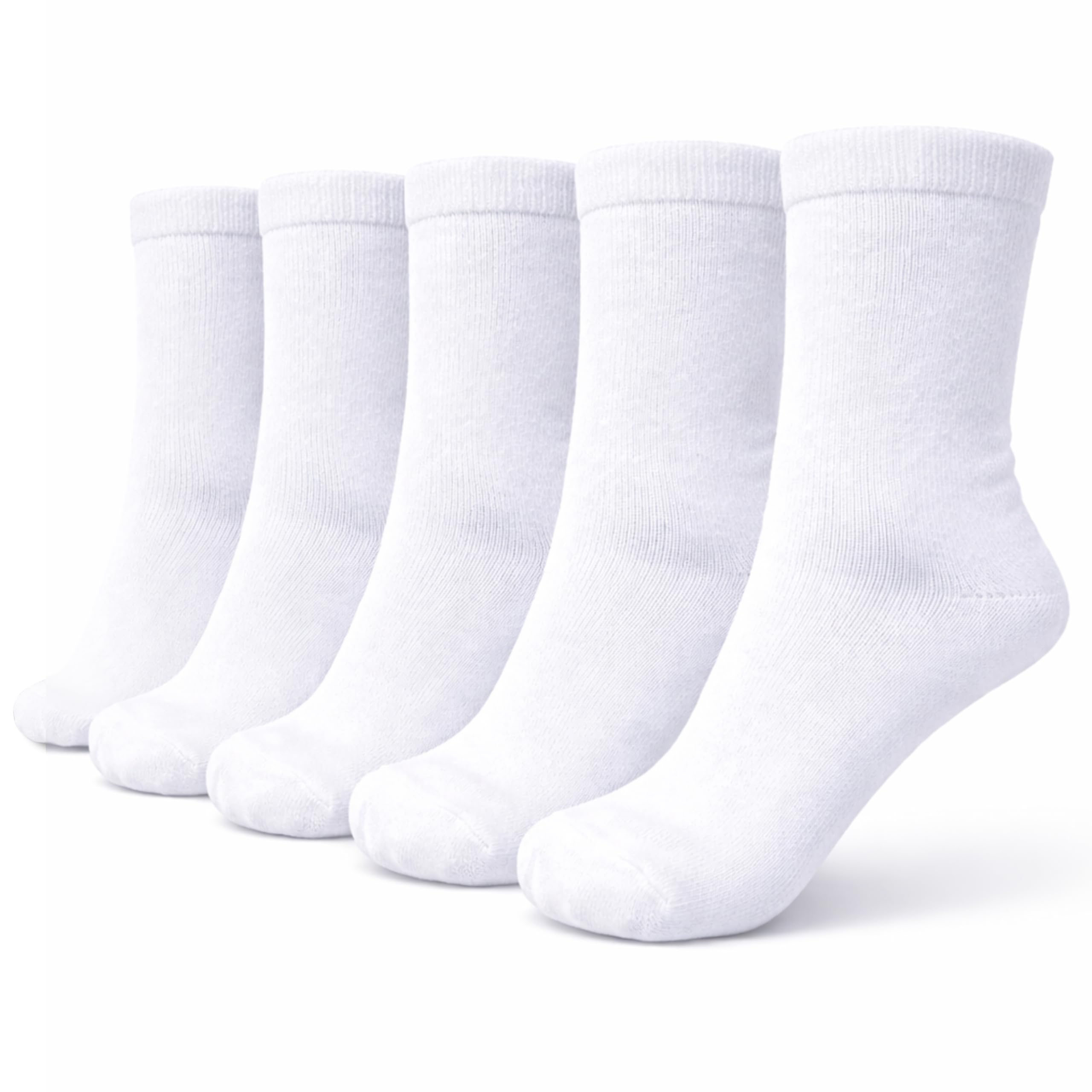 bisoo SET de 5 Pares de Calcetines Escolares de Algodon con Certificado Oeko-Tex para Uniforme Colegio - Elige entre Cortos o Largos según Talla y Color