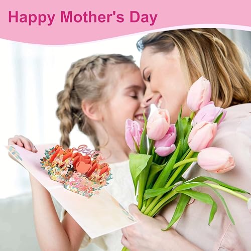 Miniatura 4 de LIGHTS & MUSIC - Tarjeta desplegable para el día de la madre, tarjeta 3D de hija, hijo, marido, tarjetas de regalo para mamá, esposa, abuela