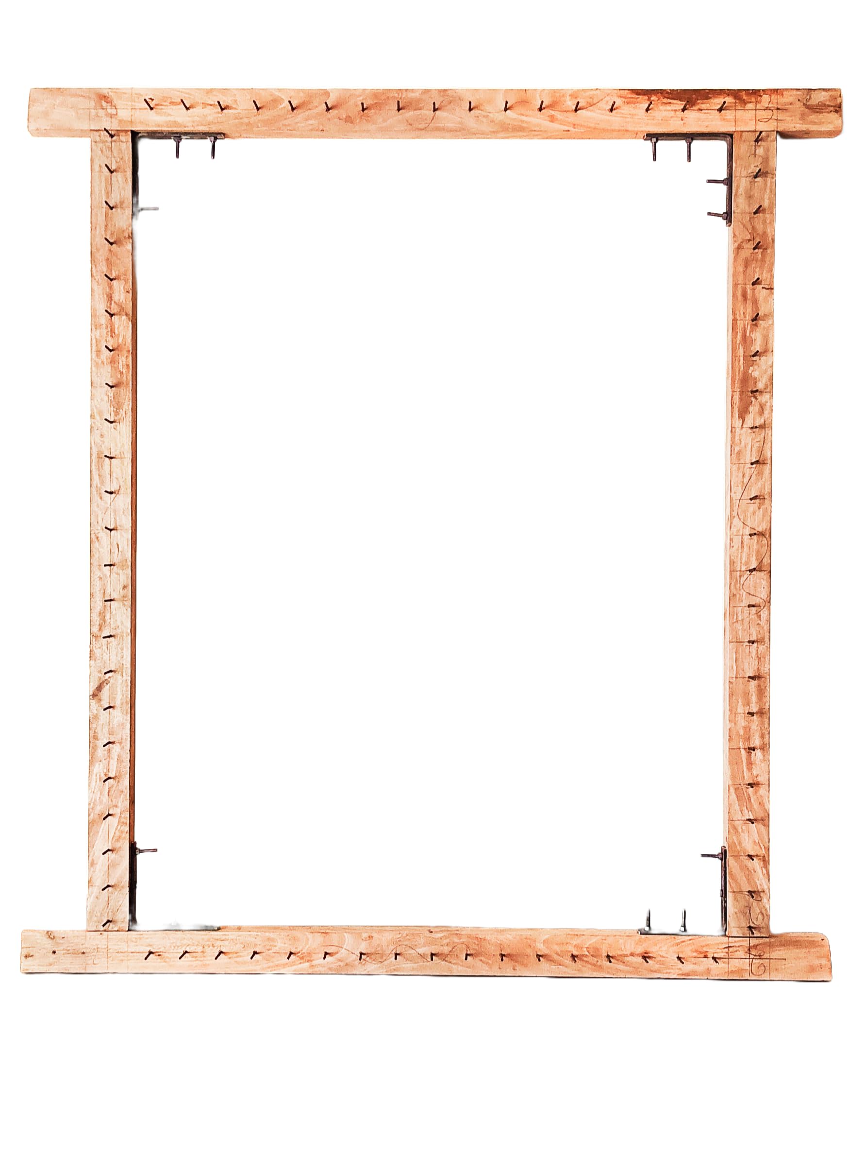 Handcrafted Wooden Rug Weaving Frame with Hooks Tufting Frame Manual Rug Making Frame Tufting Gun Weaving Frame(3×4 ft)-image-12