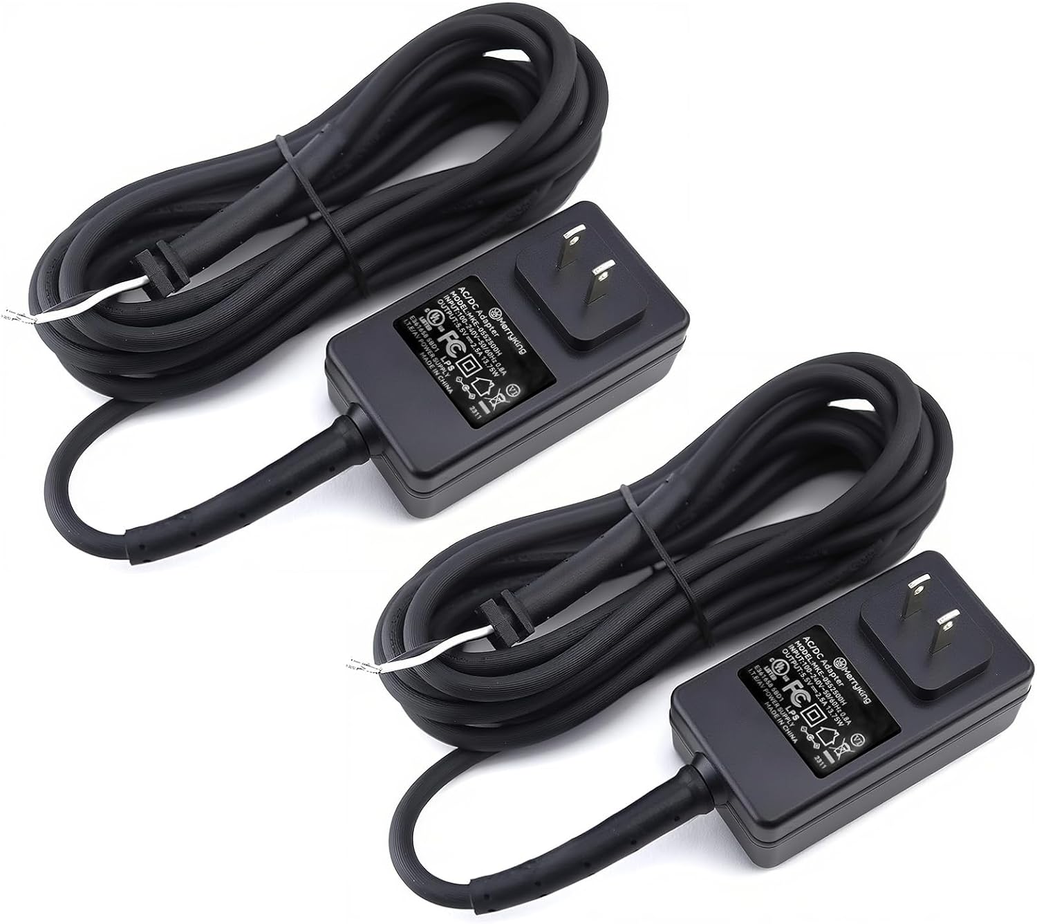 2 Packs Replacement Charging Cords Compatible with Andis Excel SMC Model Clippers, 12 Feet Long Power Cord for Pet Clipper, Black